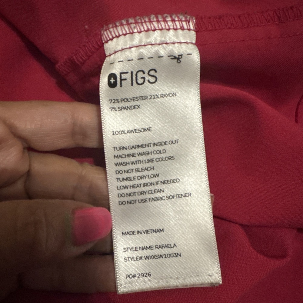 FIGS Technical Collection Rafaela Oversized Ultra RoseScrub Top Size S‎ PO 2926 - Picture 5 of 5